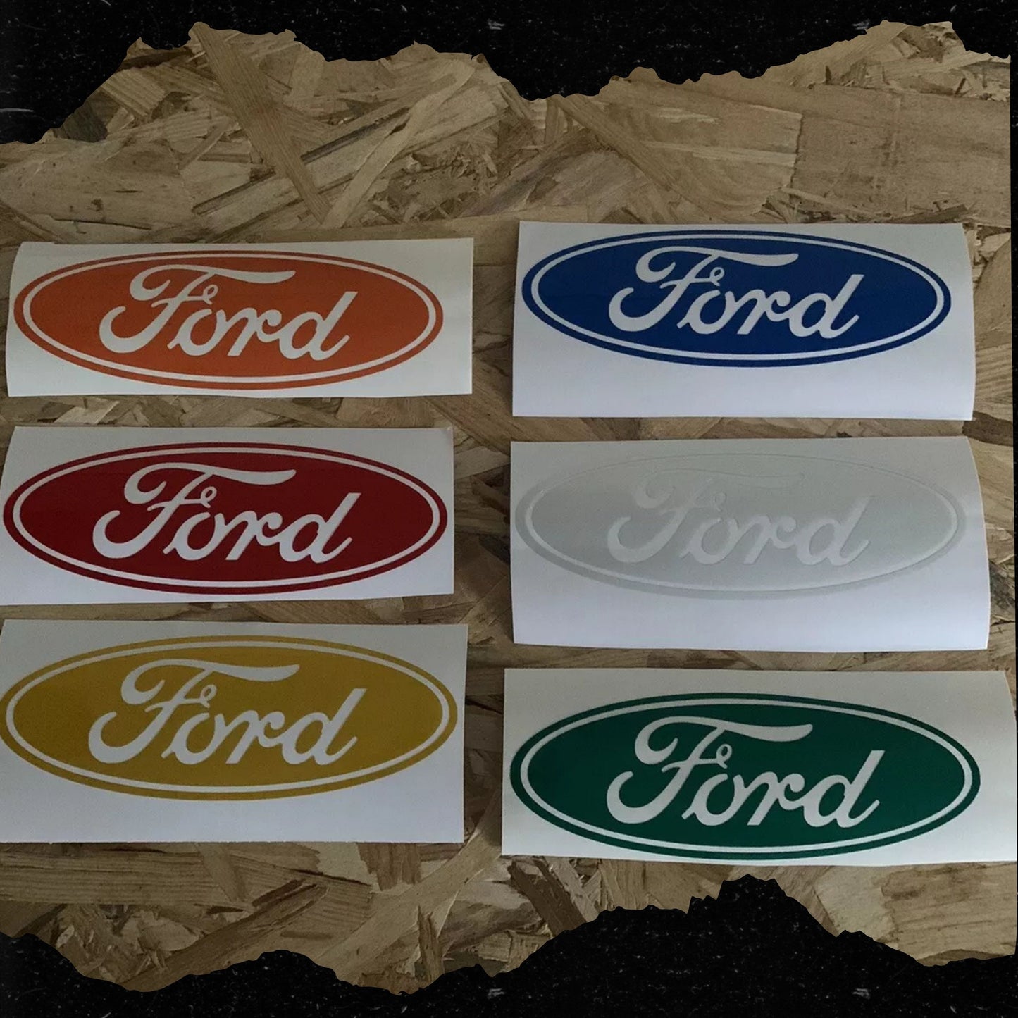 2 x Ford Reflective Badges Professional Grade Vehicle Vinyl