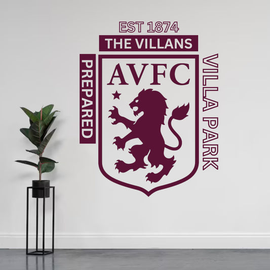 Aston Villa Themed Vinyl Wall Art