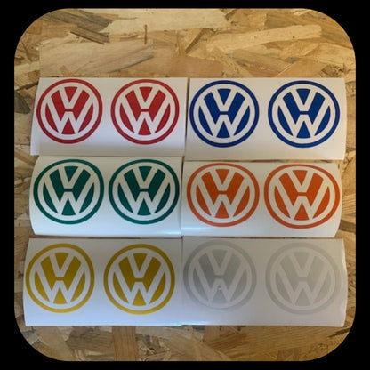 2 x VW Reflective Badges Professional Grade Vehicle Vinyl