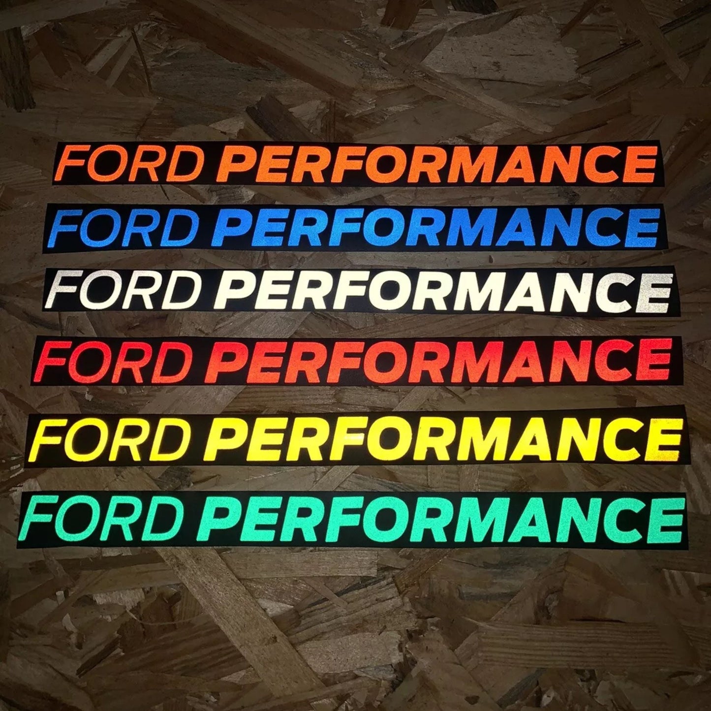 2 x Ford Performance Reflective Decals Professional Grade Vehicle Vinyl