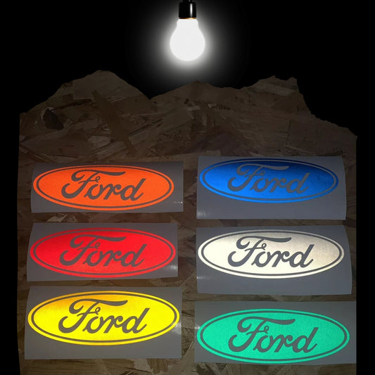 2 x Ford Reflective Badges Professional Grade Vehicle Vinyl